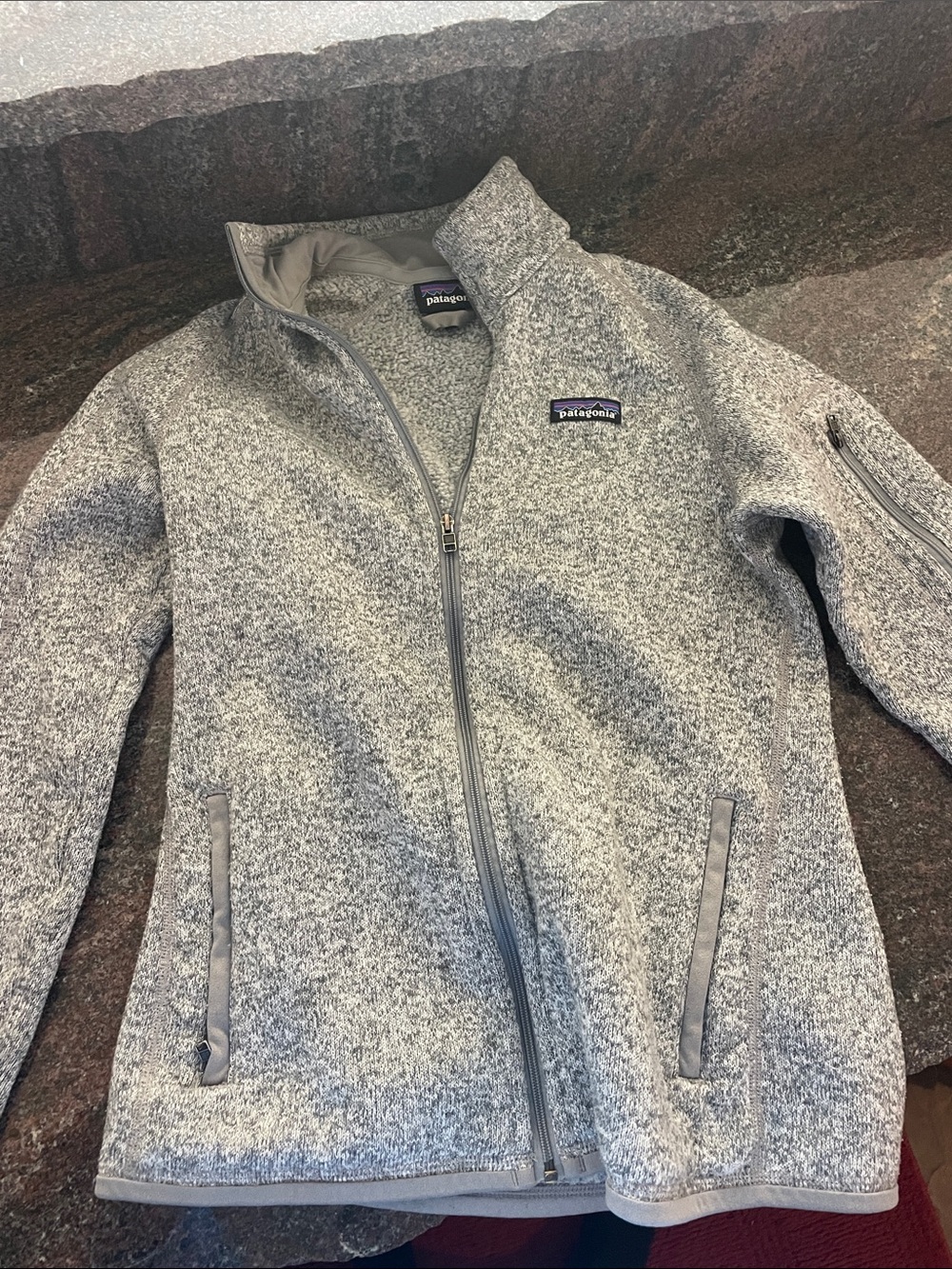 Patagonia Heather Gray Women's Teddy Fleece Zip Jacket